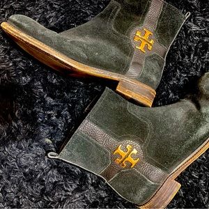 Tory Burch 8.5 Suede Style Black Boots